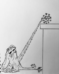 hank the octopus grabbing COVID-19