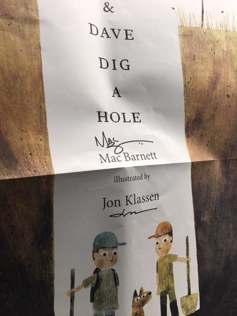 Poster signed by Mac Barnett and Jon Klassen